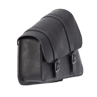 MCS, leather swingarm bag left, 6.5 liter. Black