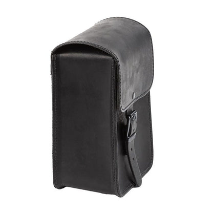 MCS, full leather sissy bar bag. Black