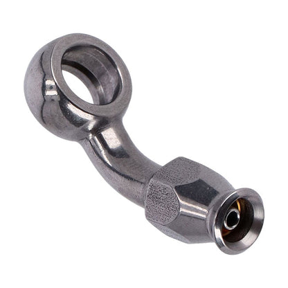 Goodridge, 3/8" (10mm) banjo fitting 45 degree bend. SS