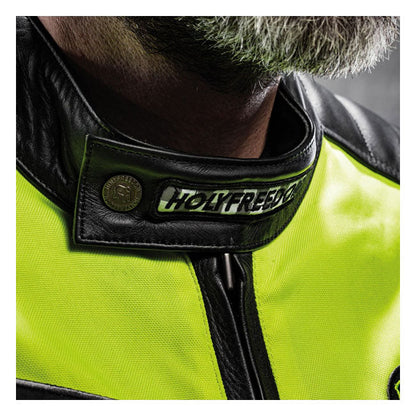 Holy Freedom Zero Vision leather jacket black/fluo yellow