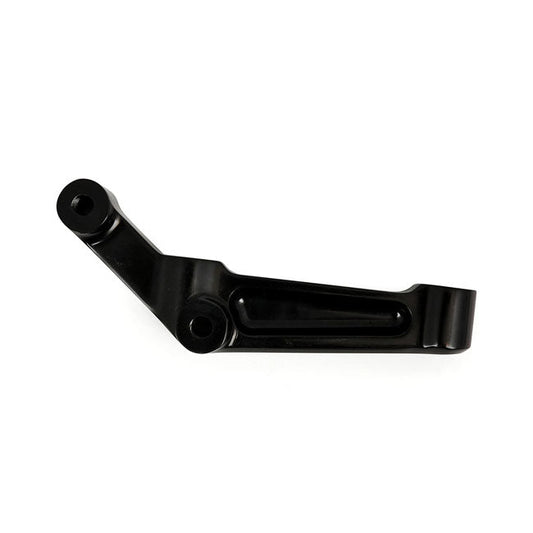 PM, Radial mount caliper bracket. Black, left front