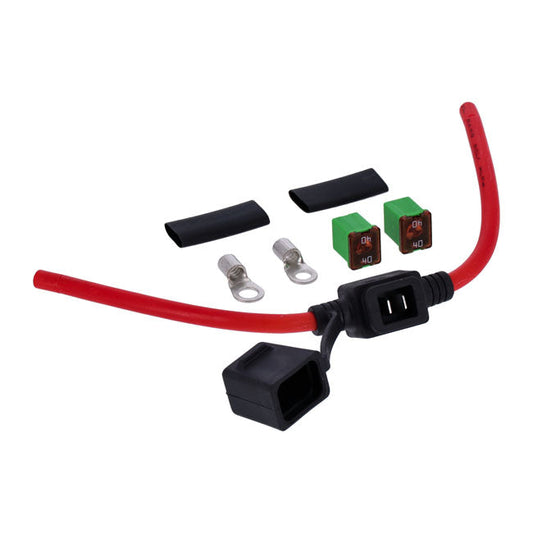 Motogadget, mo.unit battery cable with 40A fuse. 8.4 qmm