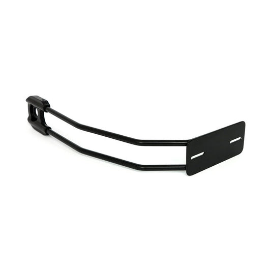 Behind tire license plate holder, axle mount