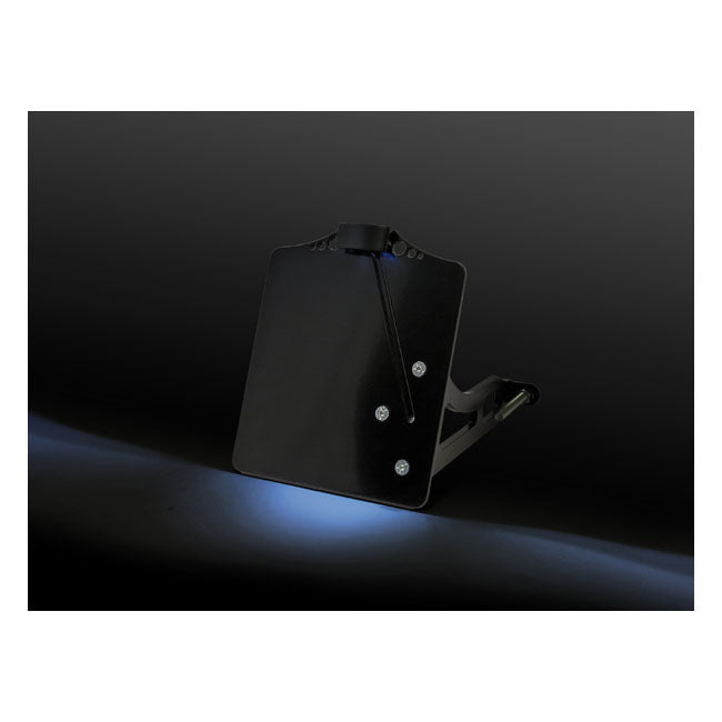 Side mount license plate bracket black