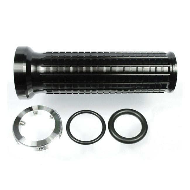 Motogadget, mo.grip aluminum handlebar grip set. Black