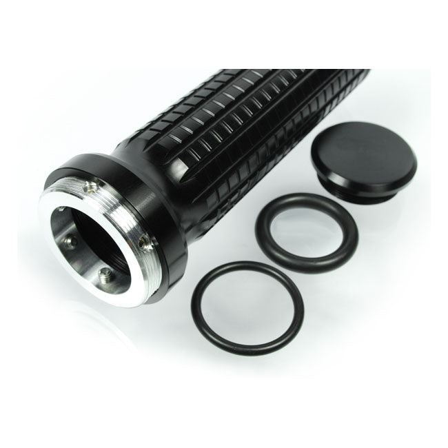 Motogadget, mo.grip aluminum handlebar grip set. Black