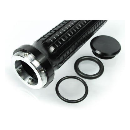 Motogadget, mo.grip aluminum handlebar grip set. Black