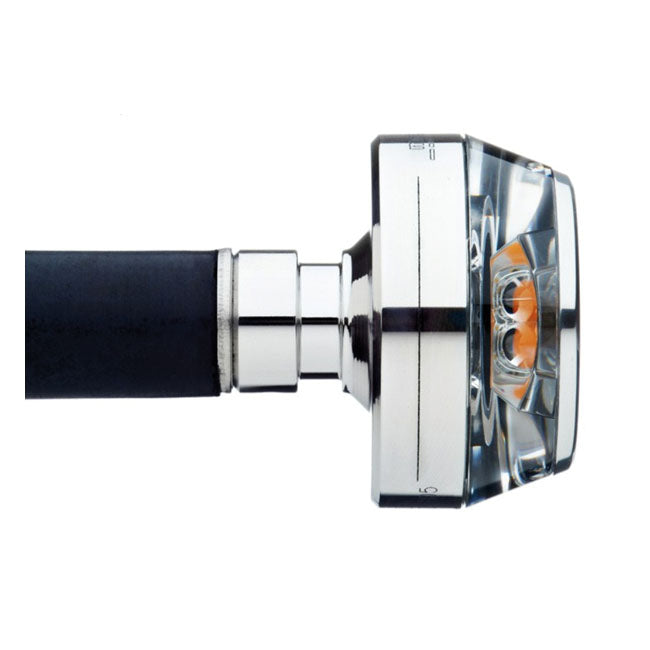 Motogadget, mo.blaze disc LED turn signal. Polished, right