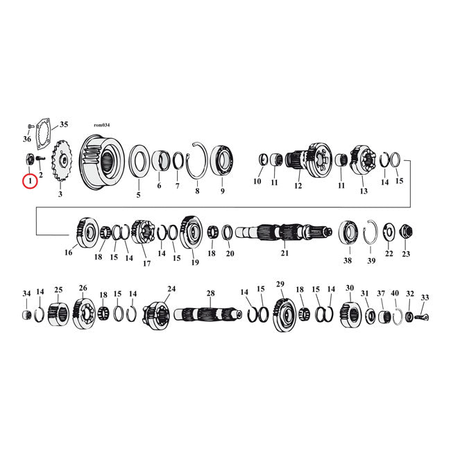 Nut, transmission pulley