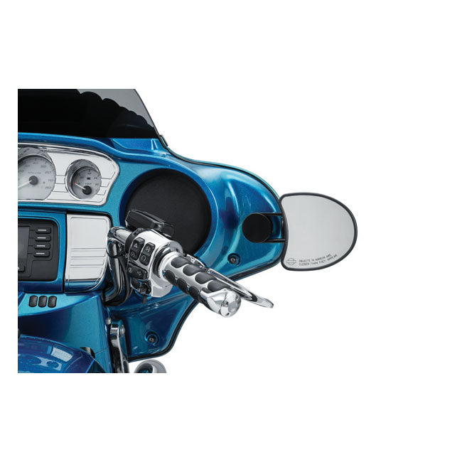 Kuryakyn, Batwing adjustable drop mirror mount. Black