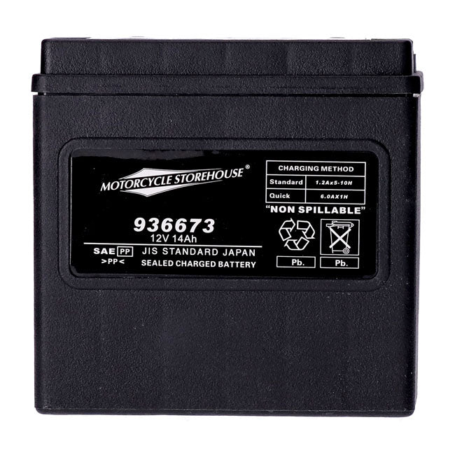 MCS, Standard Series AGM sealed battery 12v, 14ah 240cca