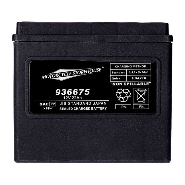 MCS, standard series AGM sealed battery 12v, 22ah 325cca