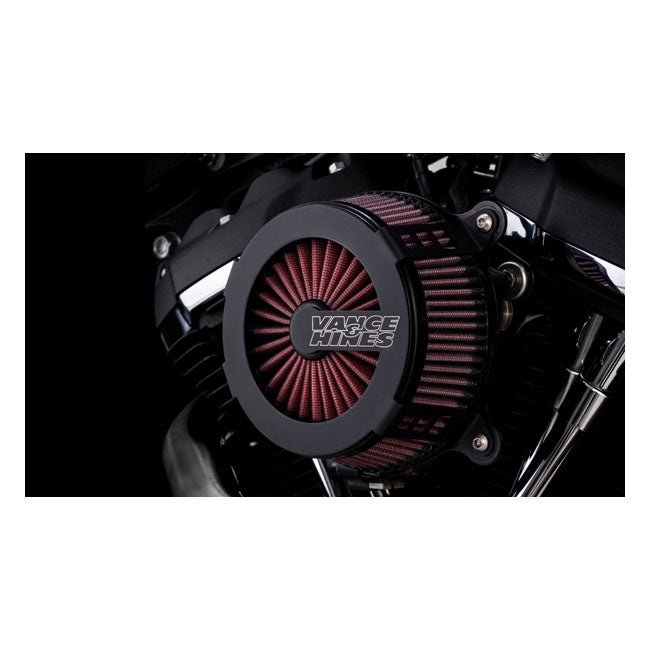 Vance & Hines, VO2 Cage fighter air cleaner kit. matte black
