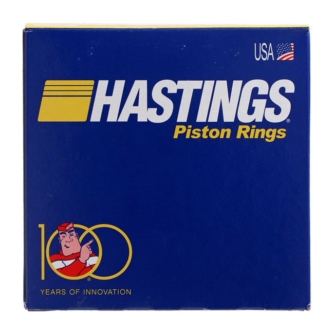 Hastings, 107" M8 chrome piston ring set. +.020"