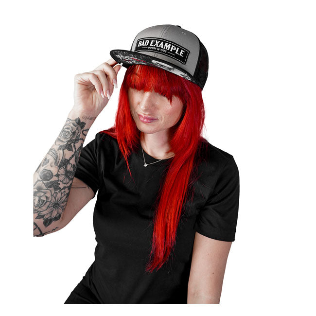 Down-n-Out Bad Example snapback cap grey/black