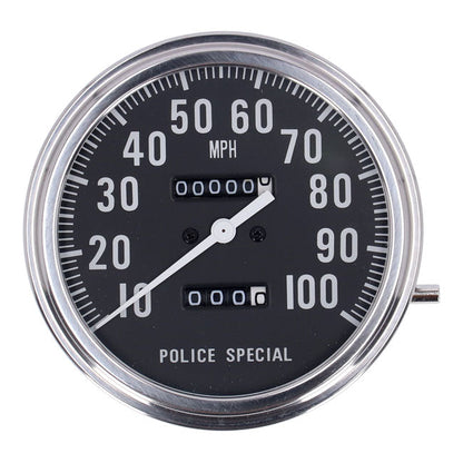 FL speedometer, ''Police face'', black. 2:1 mph