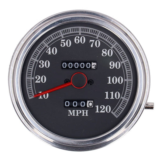 FL speedometer, ''85-up face'', black. 2:1 mph