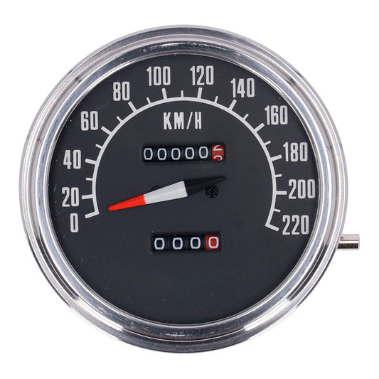 FL speedometer, ''74-84 face'', black. 2:1 kmh