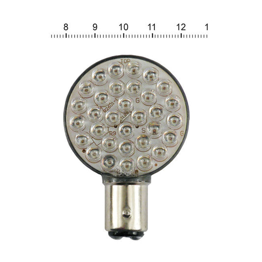 ''Lollipop'' flat LED taillight & turn signal bulb. Amber