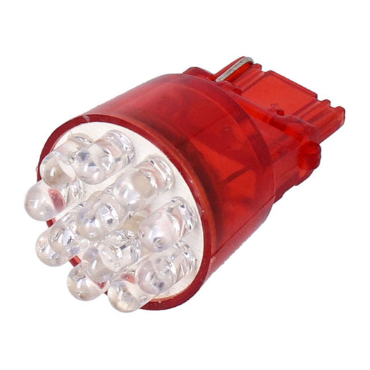 LED wedge turn signal bulb #3156 base. Red light