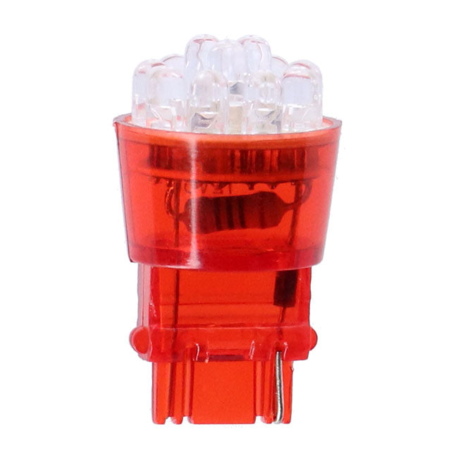 LED wedge turn signal bulb #3156 base. Red light