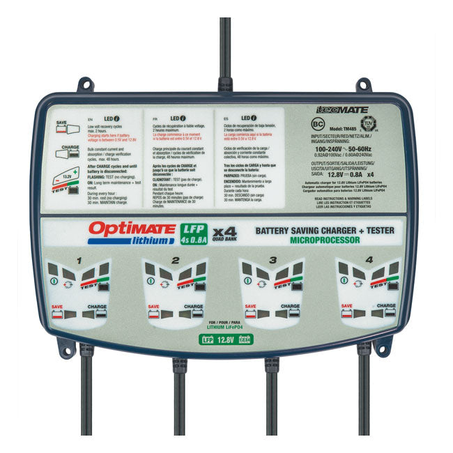 Tecmate OptiMATE, Lithium 4s 0.8A 4-bank