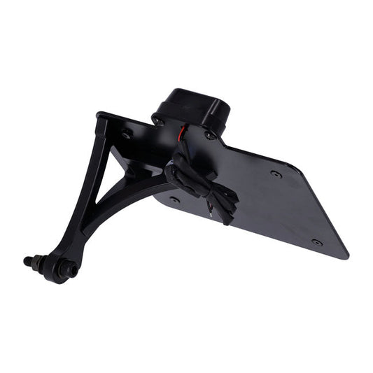 Cult-Werk, side mount license plate bracket 3-1 LED, black.