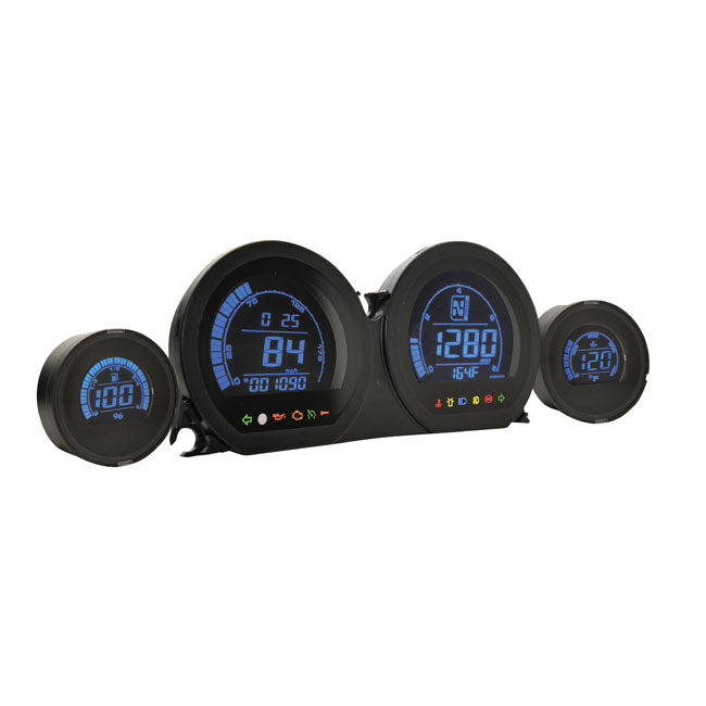 KOSO, HD-03 4-piece 2-color gauge kit for Touring