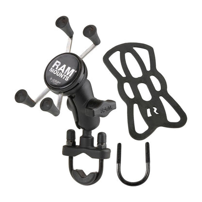 RAM Mounts, X-Grip Phone mount w/U-Bolt base. Small phones