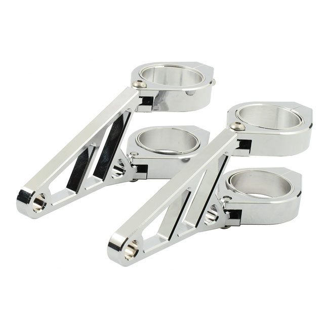 Fingers, adj. headlamp bracket assembly 42-43mm. Chrome