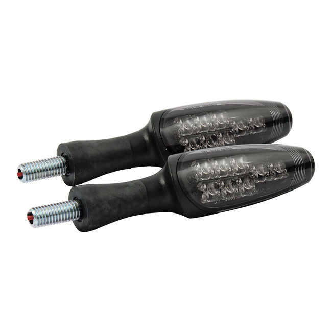 Koso, z1 LED turn signals. Black. Smoke lens