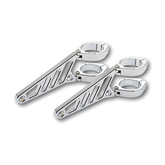 Fingers, adj. headlamp bracket assembly long 38-41mm. Chrome