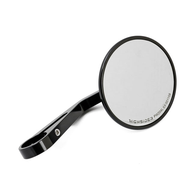 Montana round mirror, clamp-on, l&r