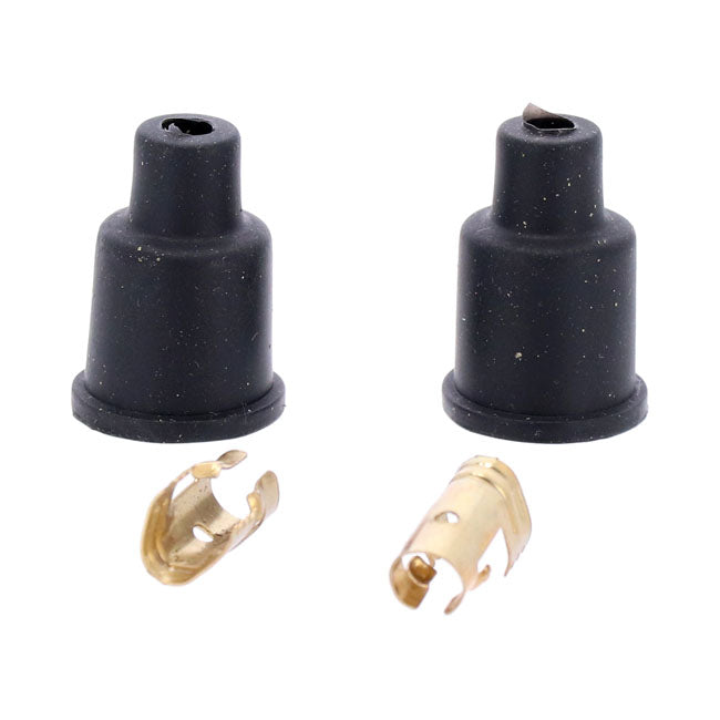 Universal 40" spark plug wire set. Cotton cloth yellow/black