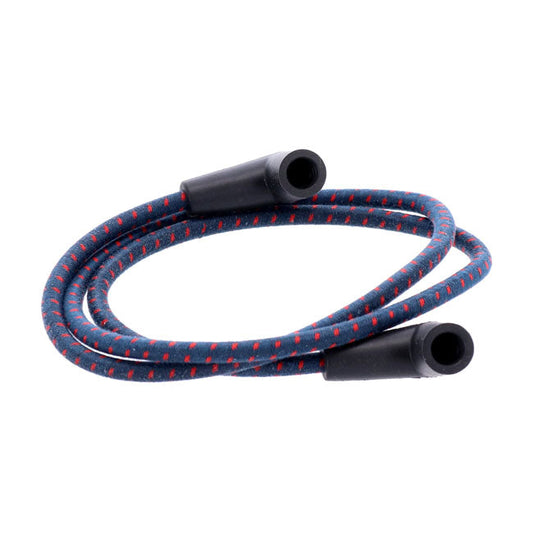 Universal 40" spark plug wire set. Cotton cloth blue/red