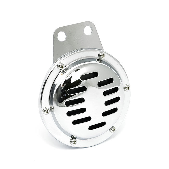 4" custom horn. 6-volt. horizontal slotted. Chrome
