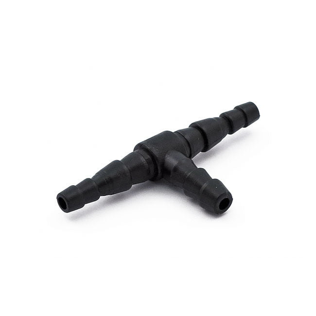 Oil hose tee. 3-way. Black