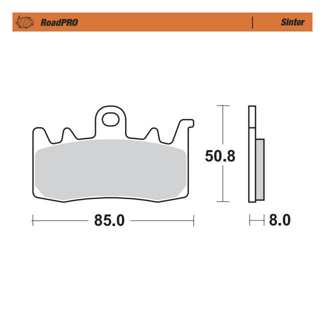 Moto-Master RoadPro front brake pads Sintered