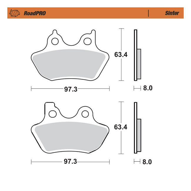 Moto-Master RoadPro brake pads Sintered