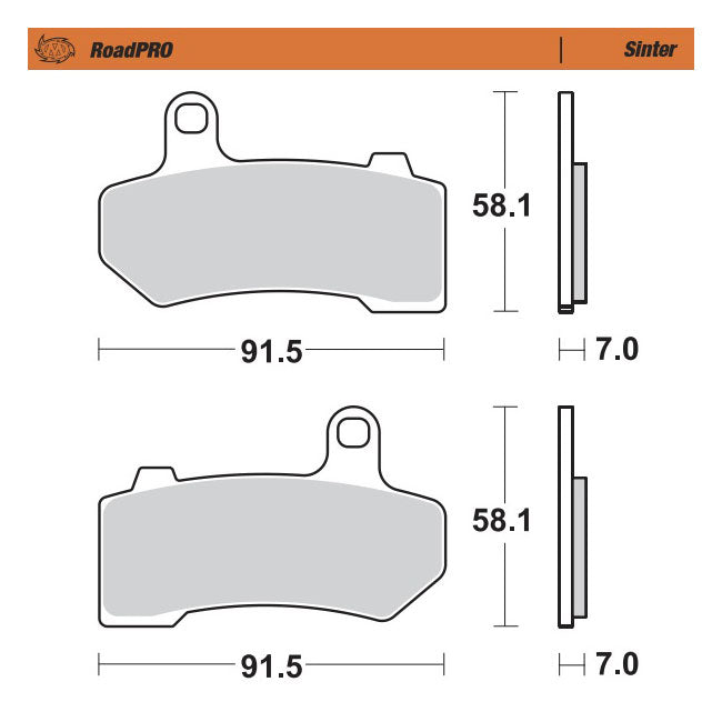 Moto-Master RoadPro brake pads Sintered