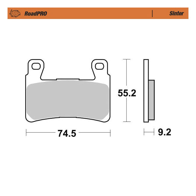 Moto-Master RoadPro front brake pads Sintered