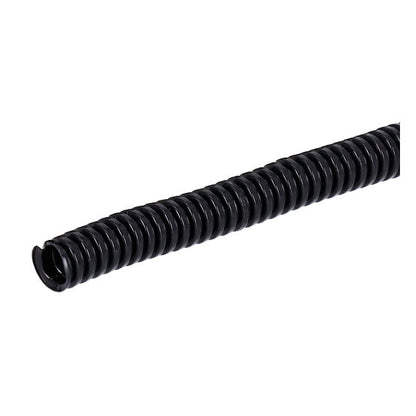 PVC split wiring loom. 50ft, 1/4" I.D. (6.35mm). Black
