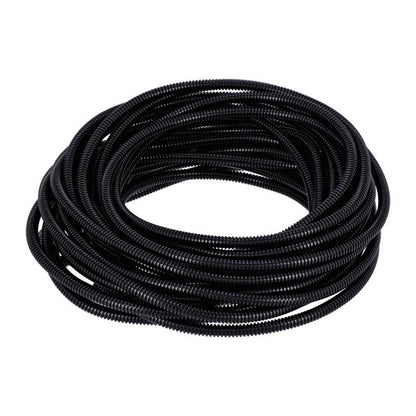 PVC split wiring loom. 50ft, 1/4" I.D. (6.35mm). Black