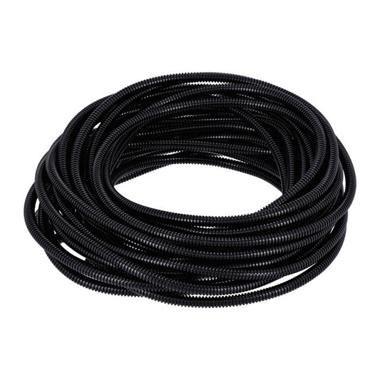 PVC split wiring loom. 50ft, 1/4" I.D. (6.35mm). Black