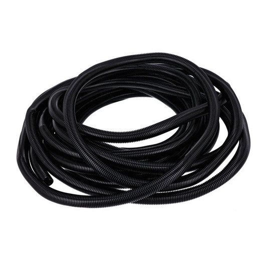 PVC split wiring loom. 50ft, 3/4" I.D. (19mm). Black