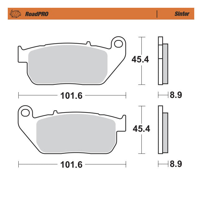 Moto-Master RoadPro front brake pads Sintered