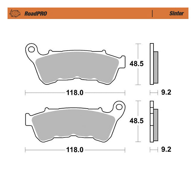 Moto-Master RoadPro front brake pads Sintered