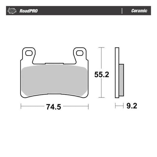 Moto-Master RoadPro front brake pads Ceramic