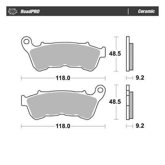 Moto-Master RoadPro front brake pads Ceramic