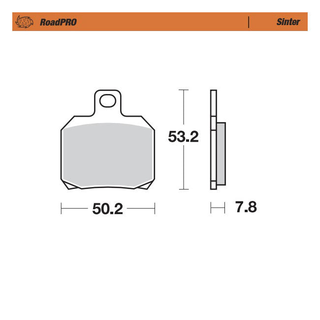 Moto-Master RoadPro rear brake pads Sintered